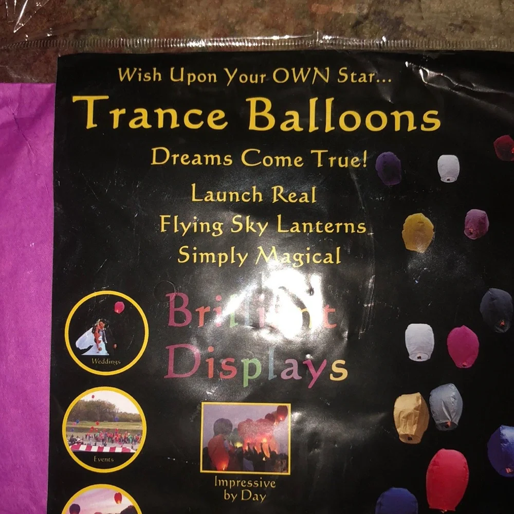 Trance Balloons pink flying sky lantern.